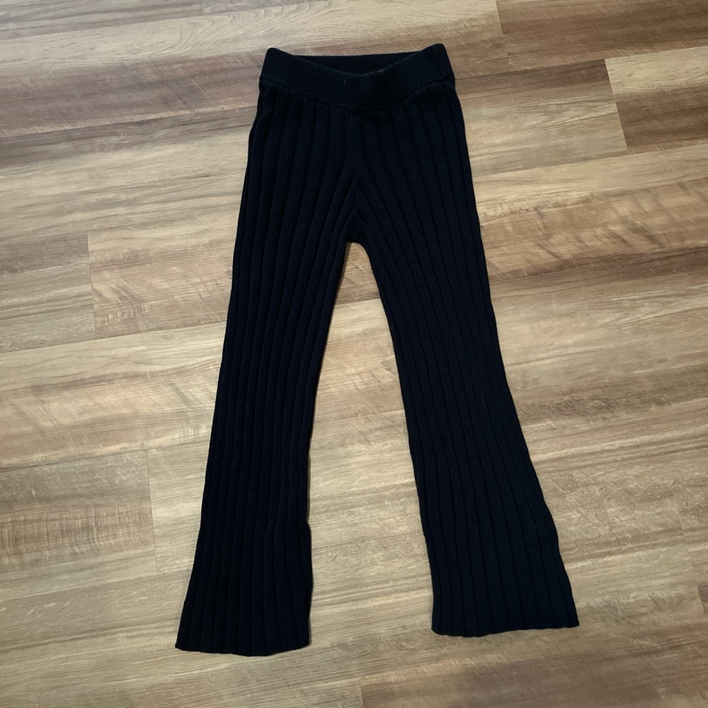 Free people beach sweater pants in black